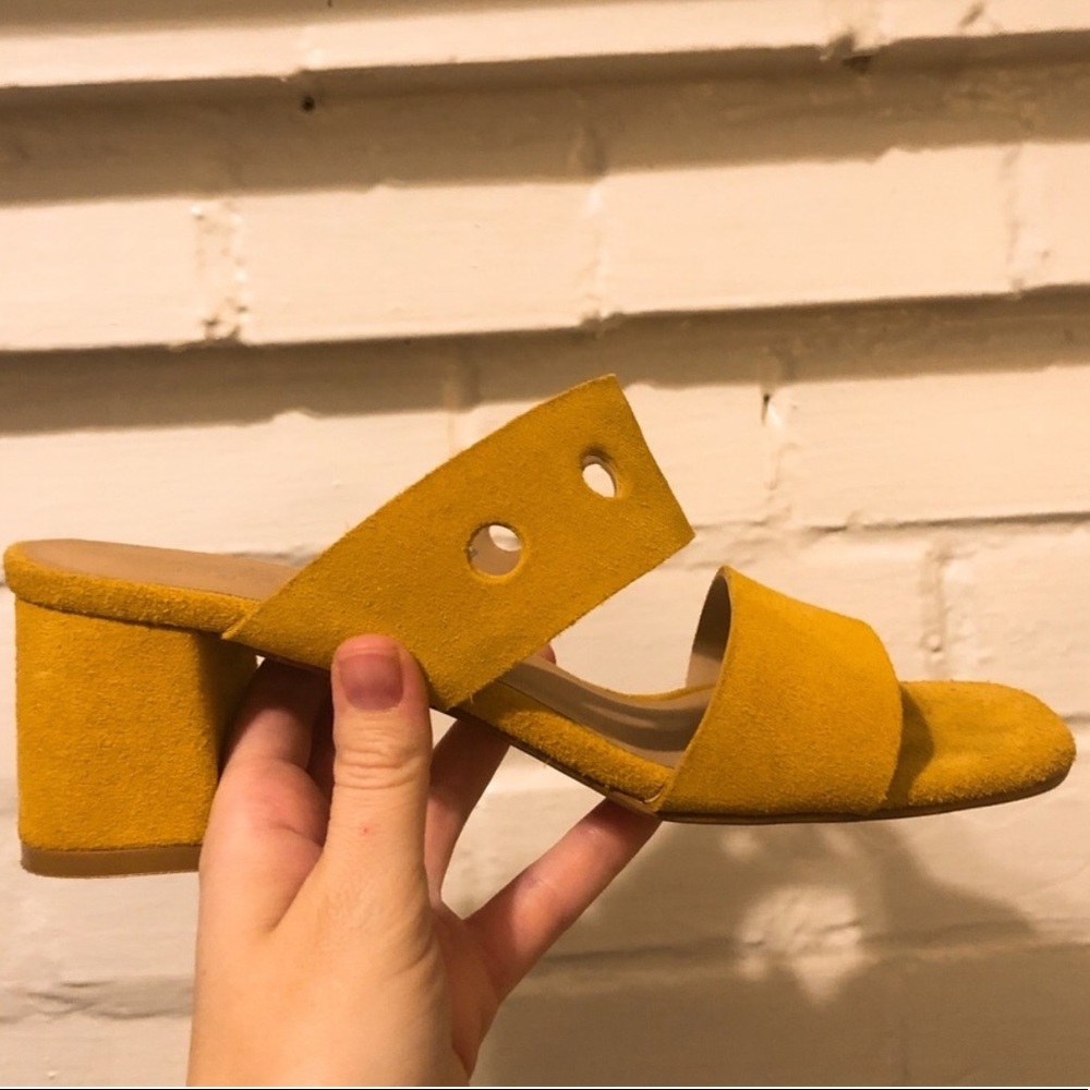ABLE Marigold Suede Block Heel